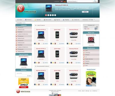 CSS3設(shè)計(jì)電子產(chǎn)品展示型網(wǎng)站靜態(tài)模板代理代辦